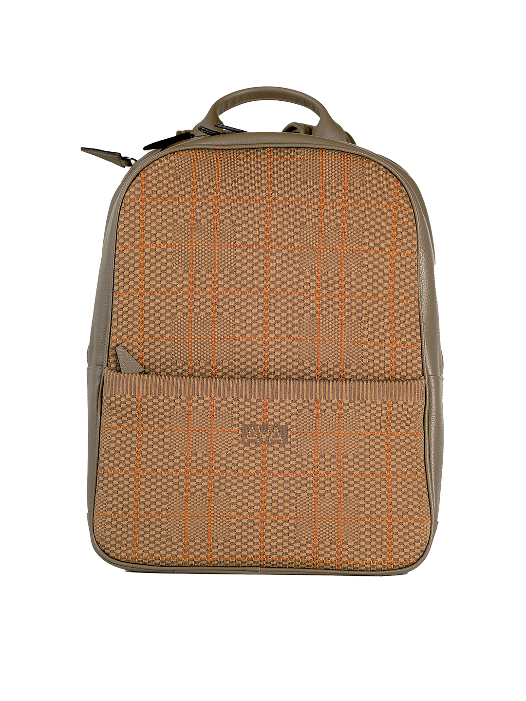 Mochila Ava Rute Bege estampa Xadrez