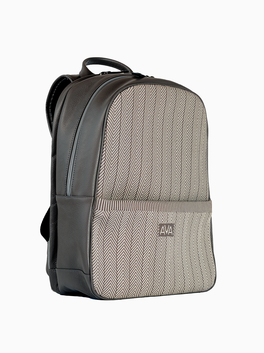 Mochila Ava Rute Cinza estampa Chevron